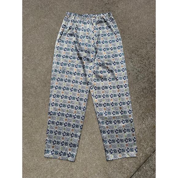 Vintage Secret Treasures Pants Women Size Small Patterned Straight Leg Pull On - Picture 5 of 5